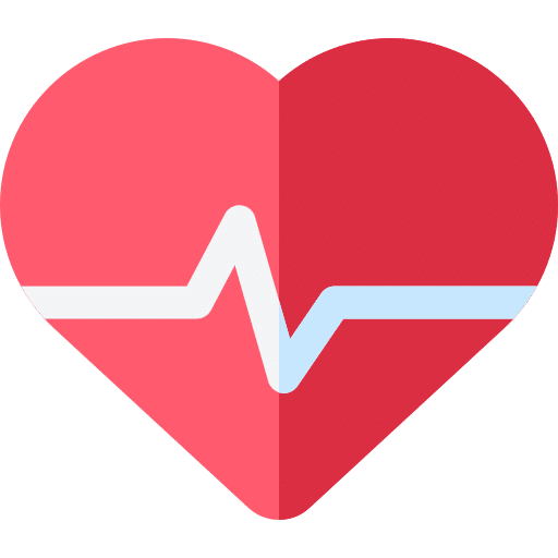 cœur avec électrocardiogramme  