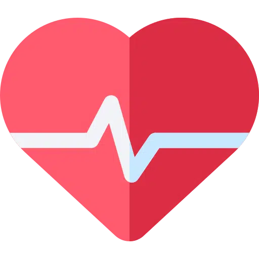 cœur avec électrocardiogramme  
